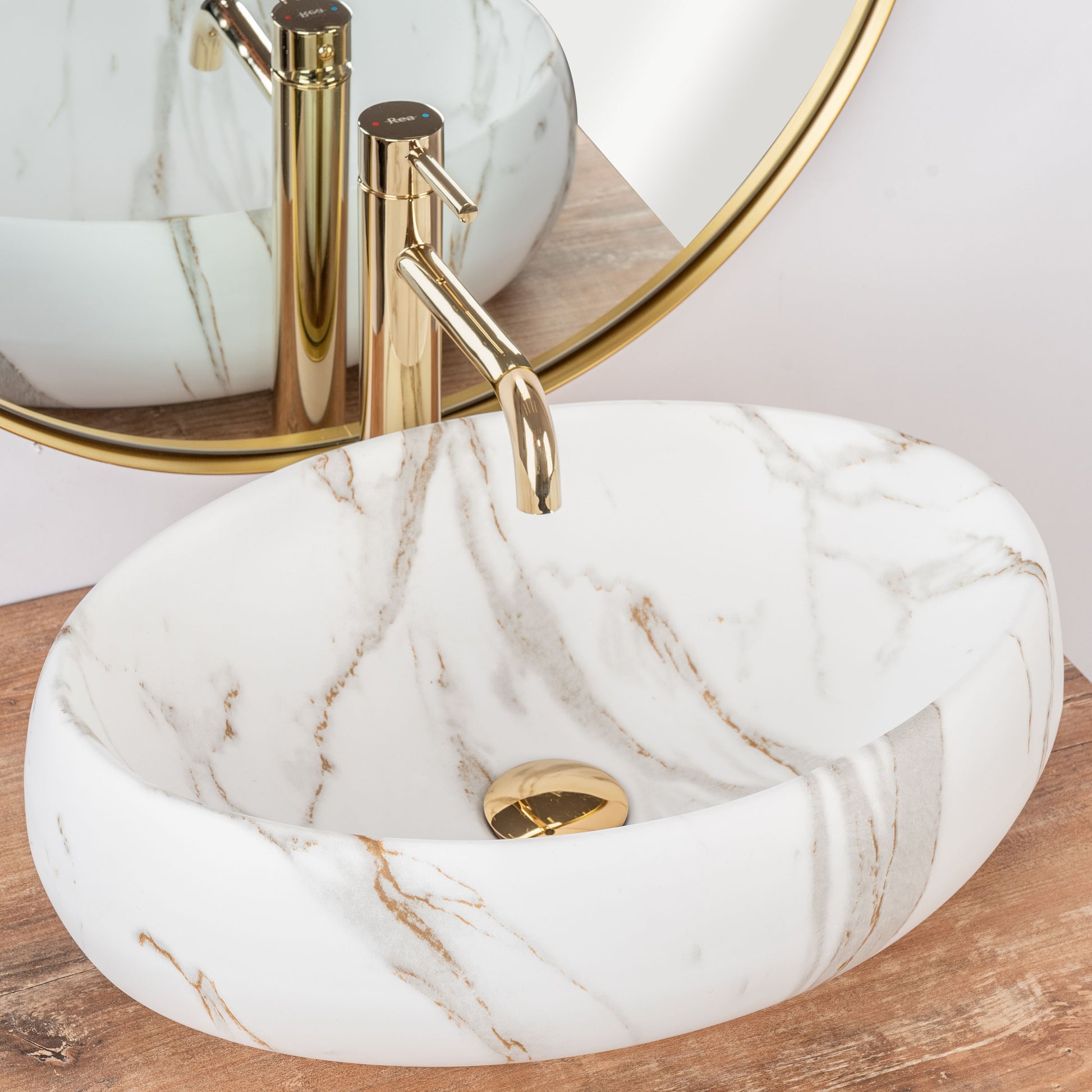 Lavoar blat Rea Linda Lava Mat, 485x340cm, ceramica sanitara - MarbelOn