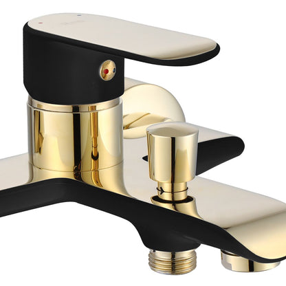 Baterie cada Rea Bloom Black&Gold, finisaj negru&auriu, alama, dus de mana inclus