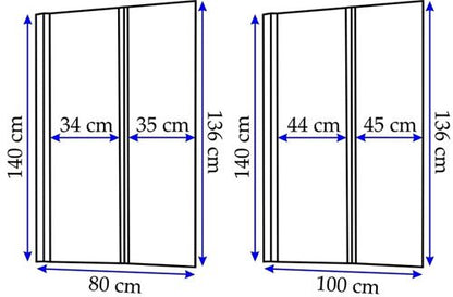 Paravan cada Rea Agata 2, 80/100x140 cm, pliabil - MarbelOn