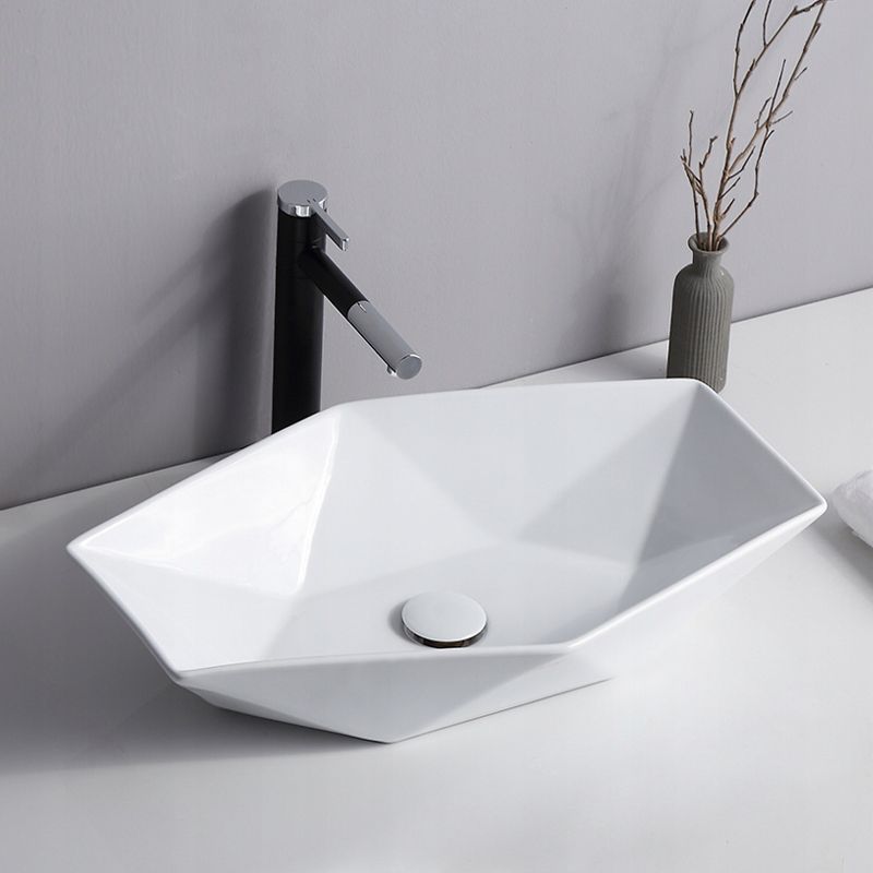Lavoar blat Rea Vegas White, 57x37cm, ceramica sanitara - MarbelOn