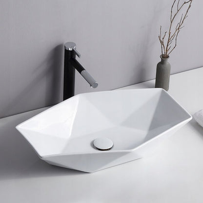 Lavoar blat Rea Vegas White, 57x37cm, ceramica sanitara - MarbelOn