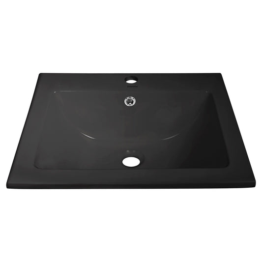 Lavoar KR-709, 53x45, incastrat, negru, ceramica sanitara