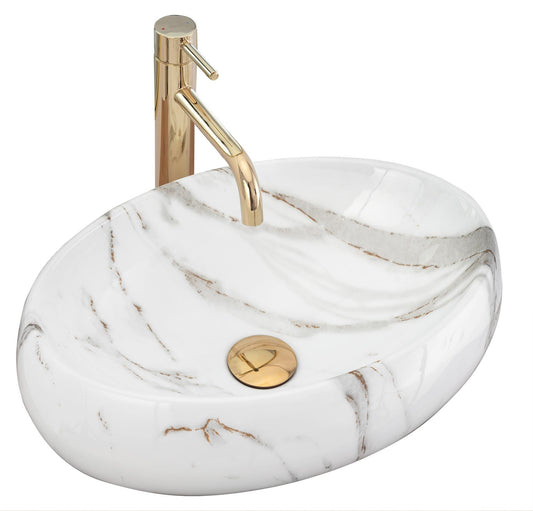 Lavoar blat Rea Linda Lava, 48.5x34cm, ceramica sanitara - MarbelOn