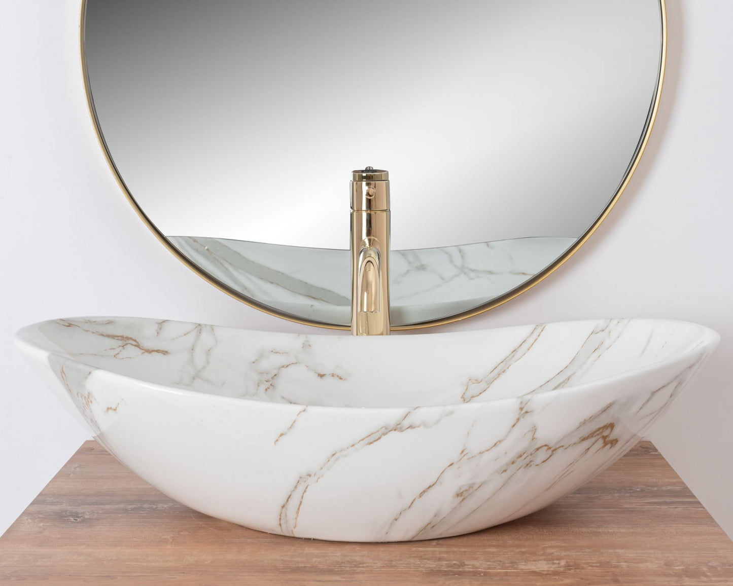 Lavoar blat Rea Royal 60 Shiny Aiax, 60x36cm, ceramica sanitara - MarbelOn