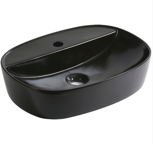 Lavoar blat KR-09, 50x38, negru mat, ceramica sanitara