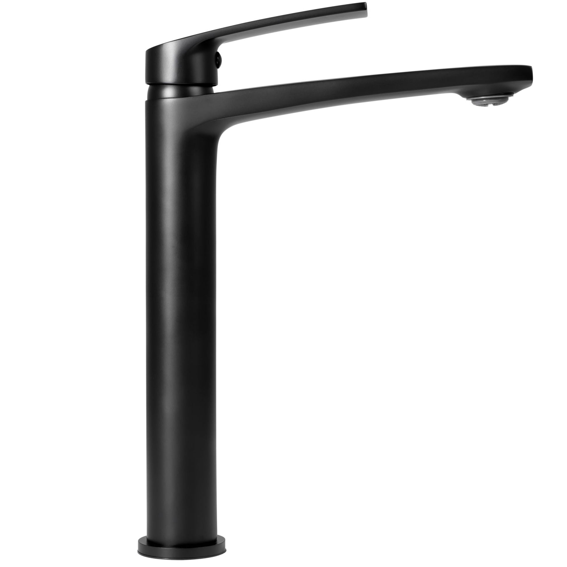 Baterie lavoar Rea Luppo Black, 25.5 cm, alama, finisaj negru mat - MarbelOn