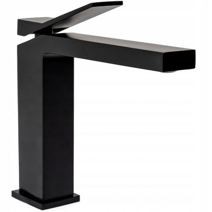 Baterie lavoar Rea Duet Black, alama, 15.5 cm, finisaj negru mat - MarbelOn