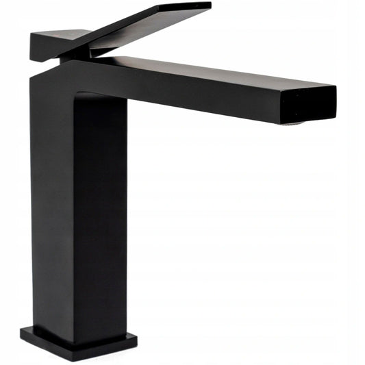 Baterie lavoar Rea Duet Black, alama, 15.5 cm, finisaj negru mat - MarbelOn