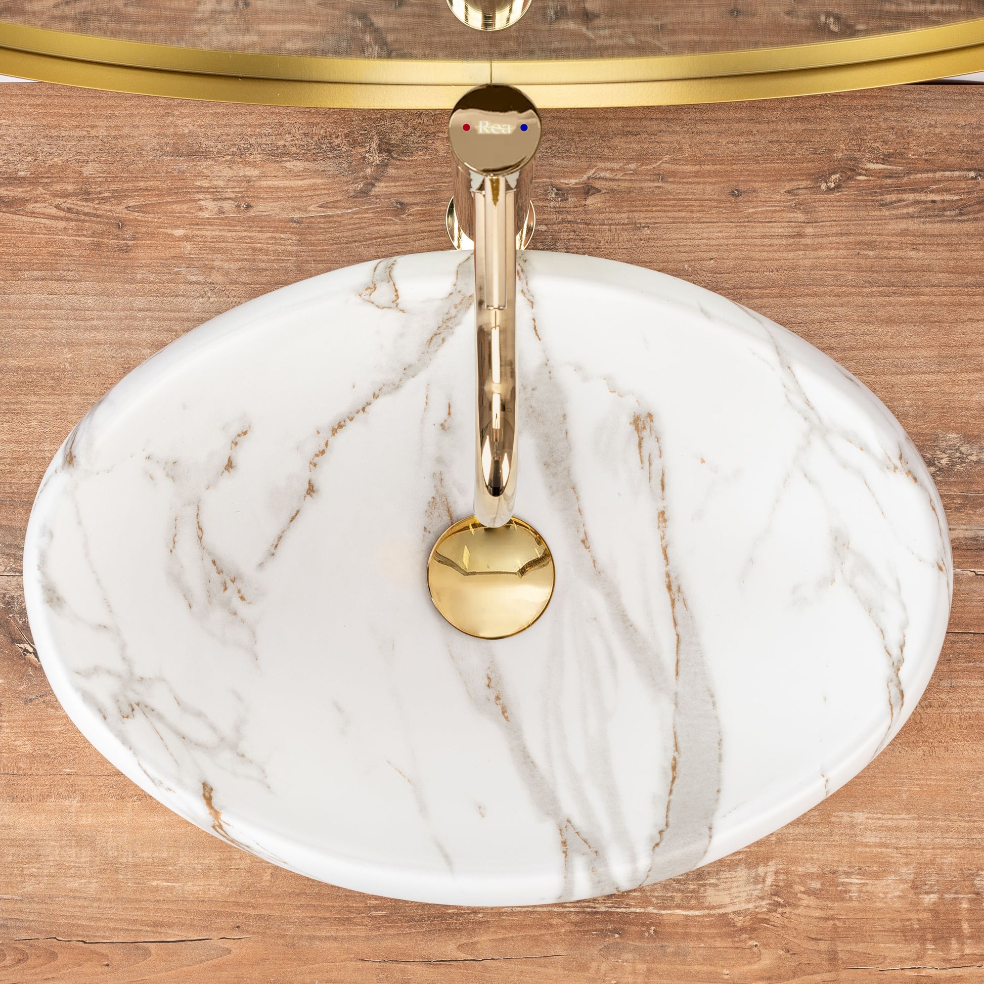 Lavoar blat Rea Linda Lava Mat, 485x340cm, ceramica sanitara - MarbelOn