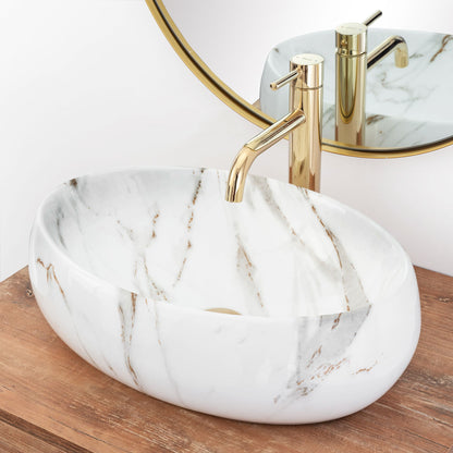 Lavoar blat Rea Linda Lava, 48.5x34cm, ceramica sanitara - MarbelOn