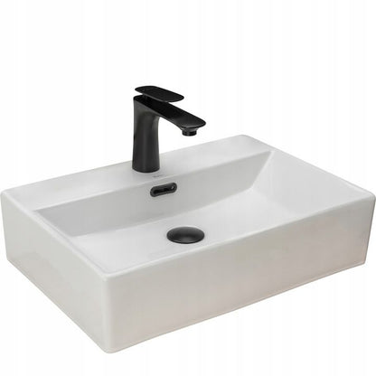 Lavoar blat Rea Bonita White, 51x36cm, ceramica sanitara - MarbelOn
