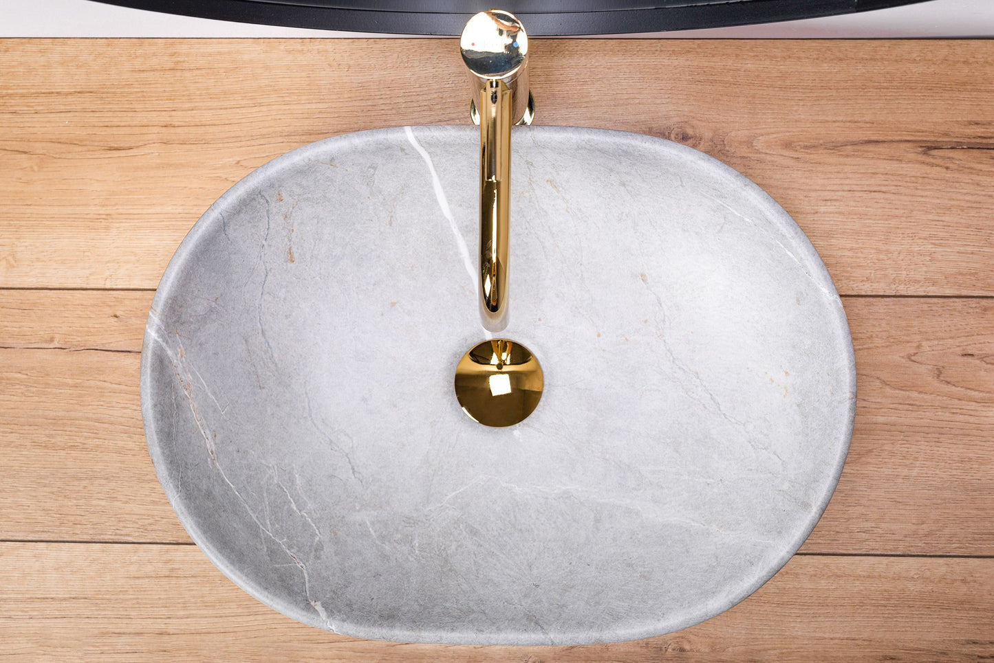 Lavoar blat Rea Lara Grey, 48.5x35cm, ceramica sanitara - MarbelOn