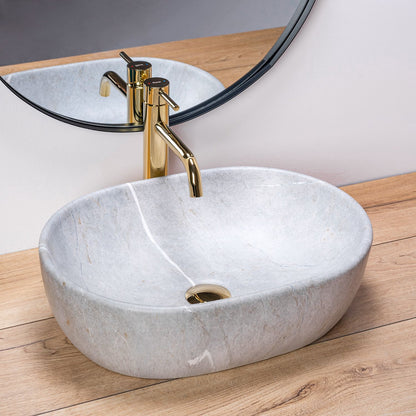 Lavoar blat Rea Lara Grey, 48.5x35cm, ceramica sanitara - MarbelOn