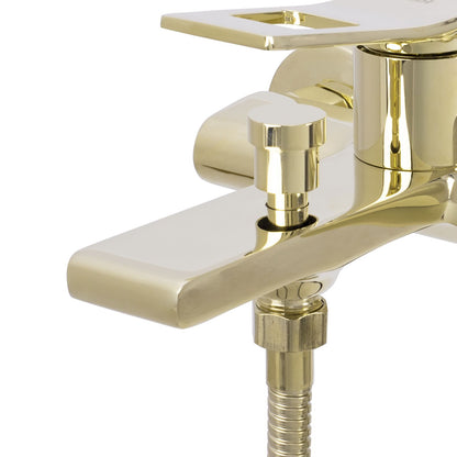 Baterie cada Rea Soul Gold, finisaj auriu, alama, dus de mana inclus
