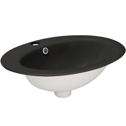 Lavoar KR-132, 51x45, incastrat, negru, ceramica sanitara
